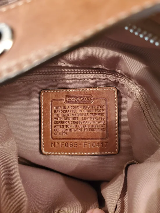 Coach Tan Leather Mini Logo Bag with Silver-tone Hardware - Picture 7 of 11